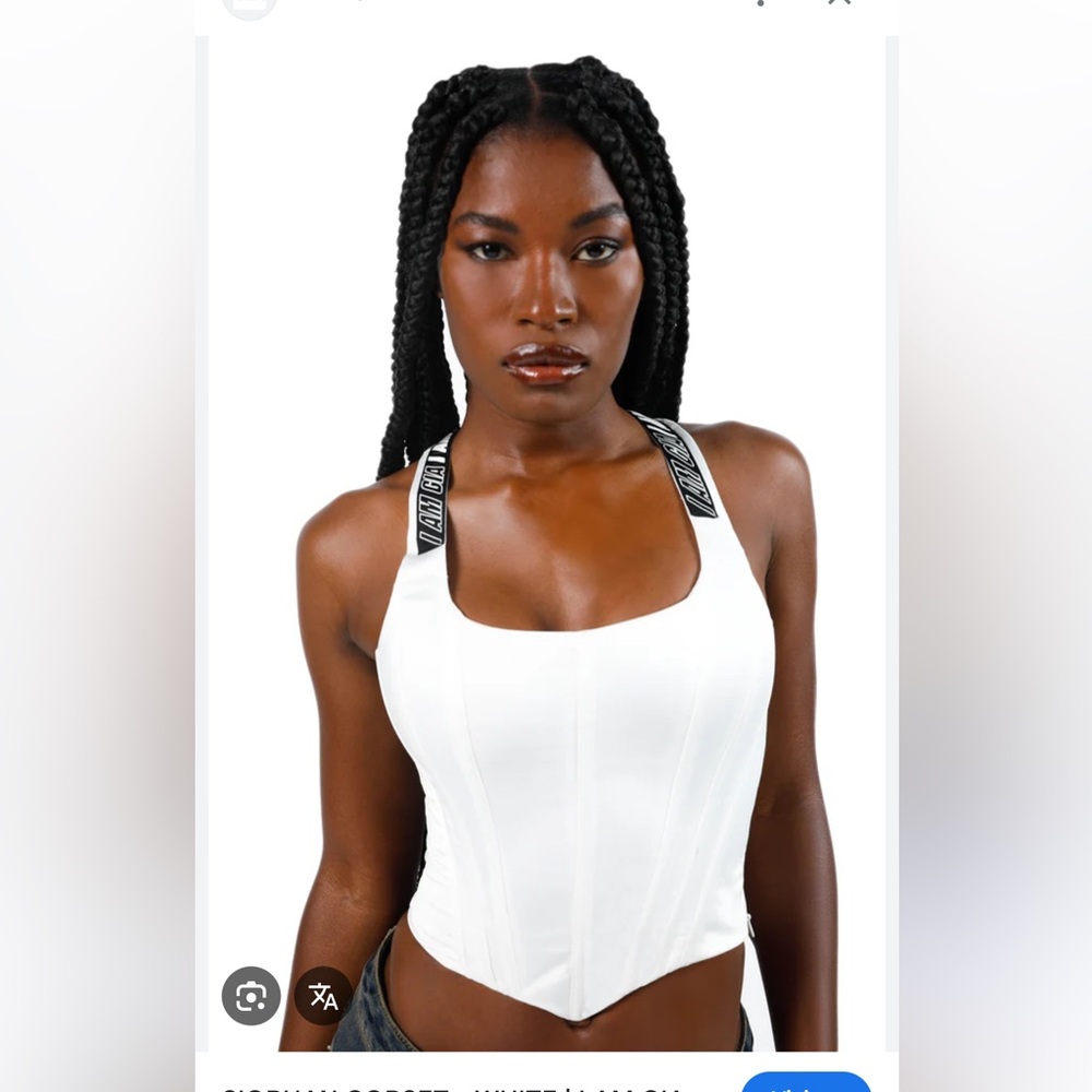 I.AM.GIA White Structured Corset